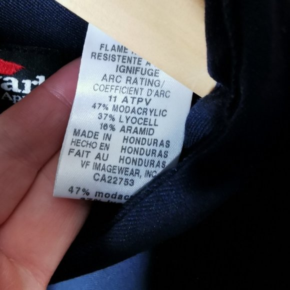 Bulwark Flame Resistant Shirt Arc Rating ATPV 11 cal/cm2 Navy M - Picture 4 of 5